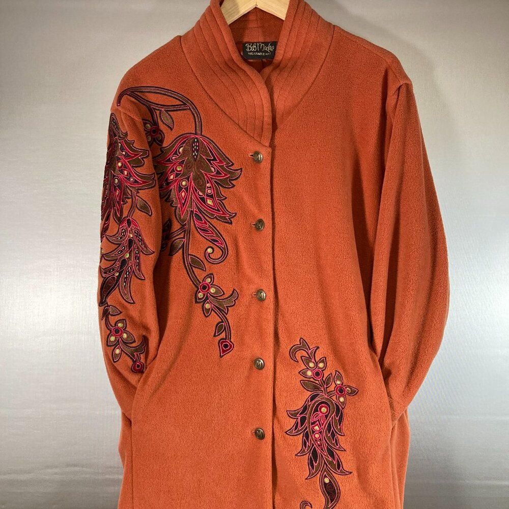 Bob Mackie Wearable Art Rust-Colored Coat - image 1